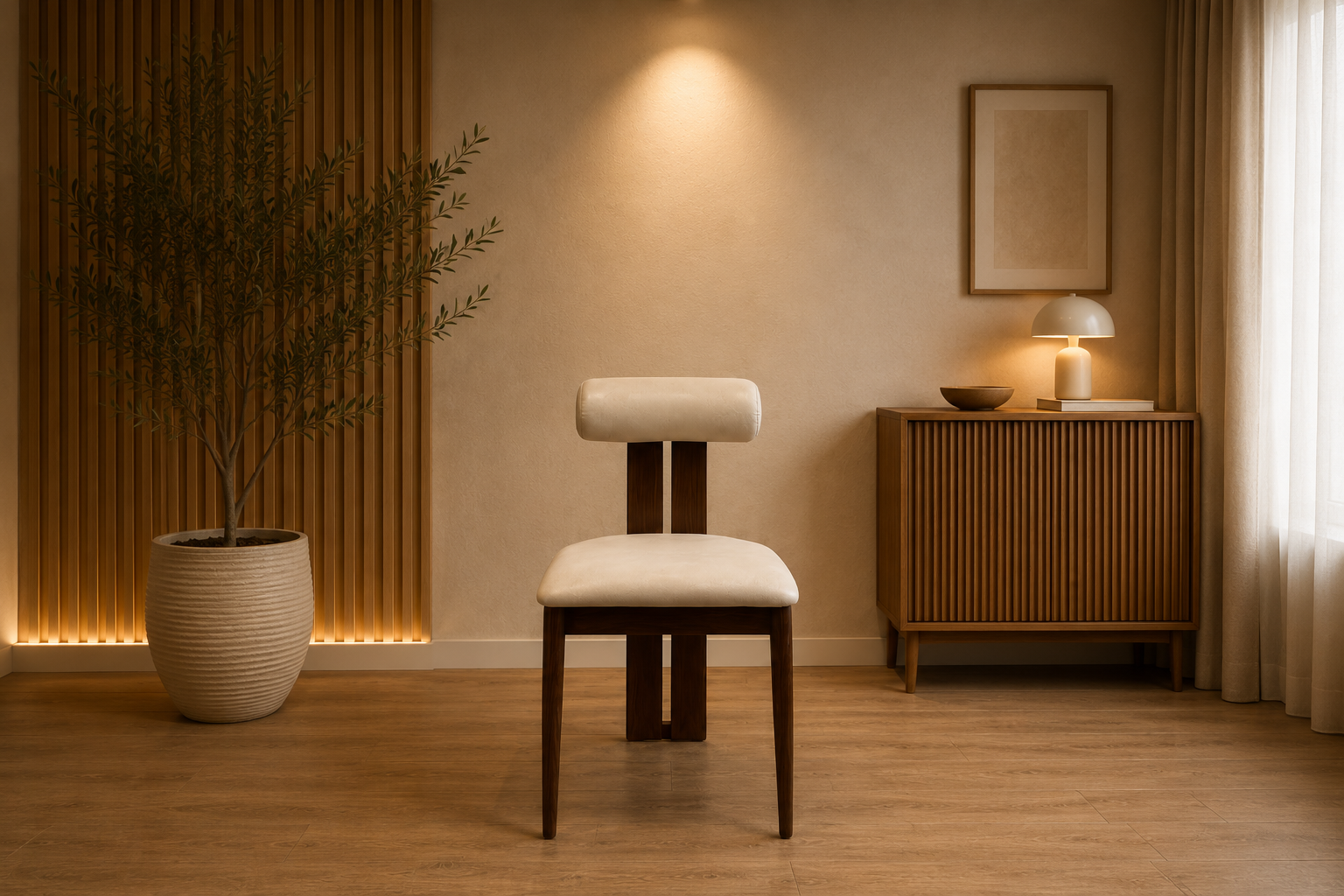 Chaise SOPHIE Pied bois noyer