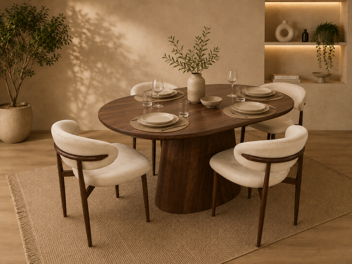 Table à manger NOUR Bois noyer