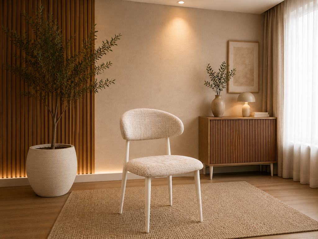 Chaise Bohème Marbella pied Beige