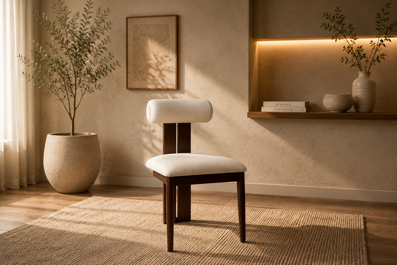 Chaise SOPHIE Pied bois noyer