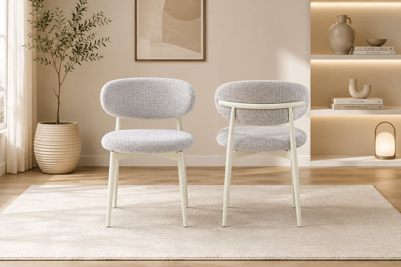Chaise Bohème Marbella pied Beige