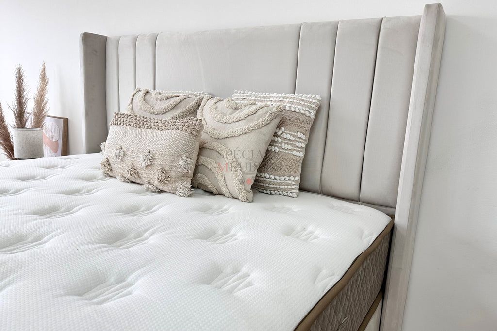 PACK COMPLET ALMA BLANC CASSE + Matelas 20cm