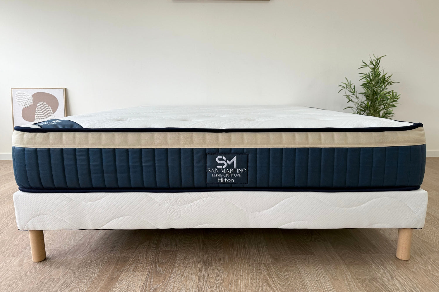 PACK COMPLET HUGO BEIGE + Matelas 25cm