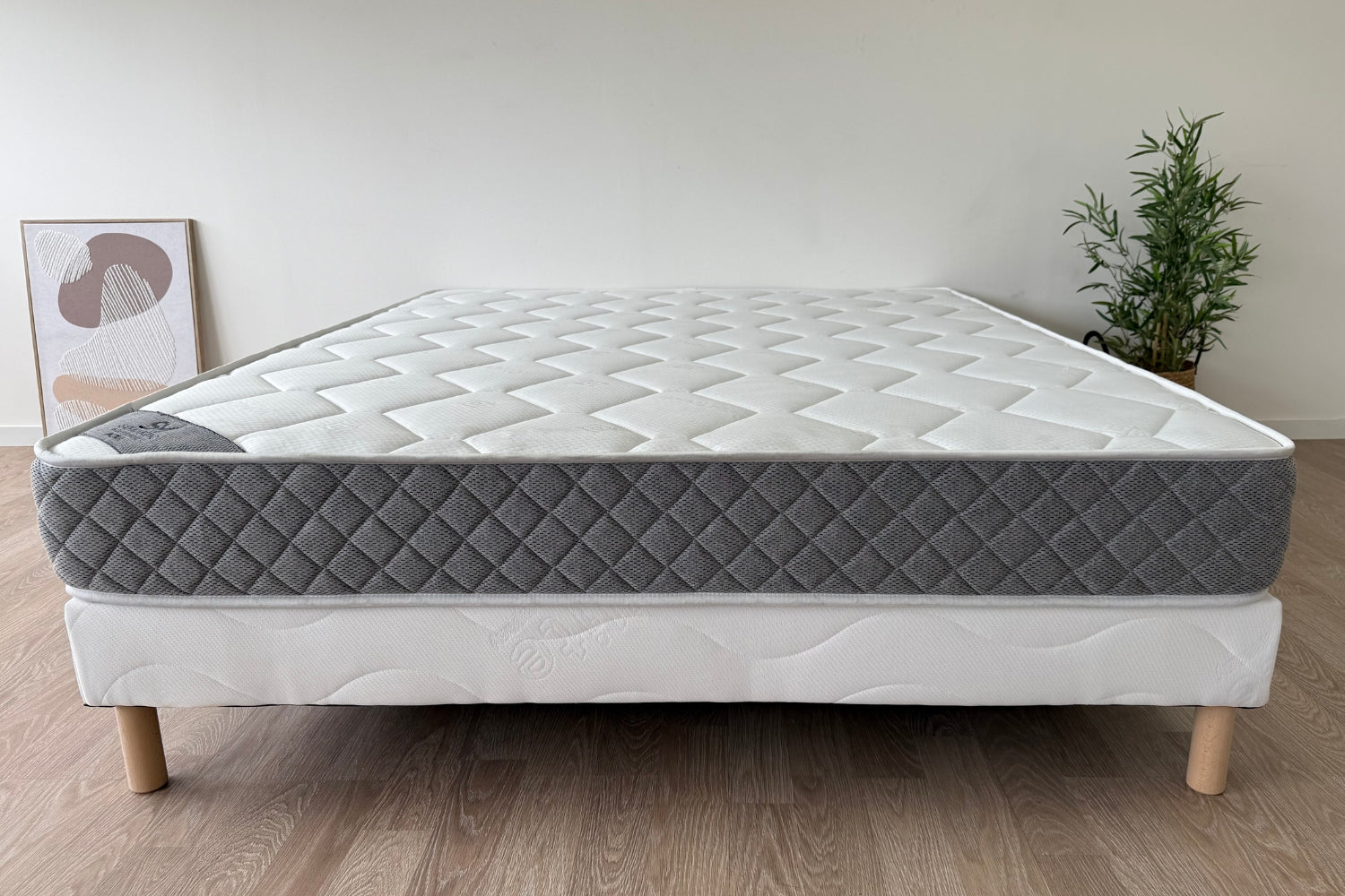 PACK COMPLET ALMA BLANC CASSE + Matelas 20cm