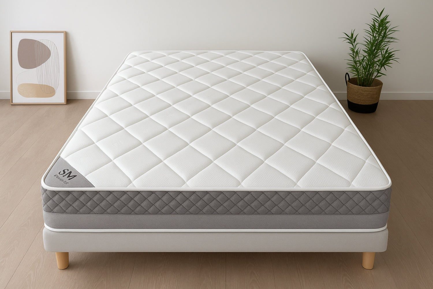PACK COMPLET HUGO GRIS + Matelas 20cm