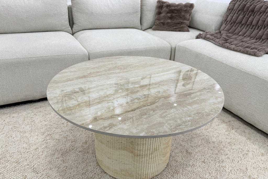 Table Basse Famous Travertin Brillant